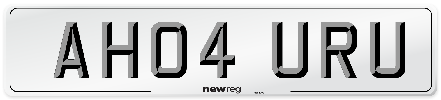 AH04 URU Number Plate from New Reg